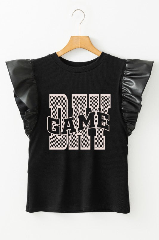 Game Day Ruffle Top