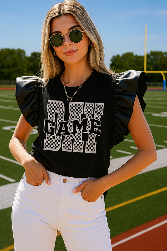 Game Day Ruffle Top
