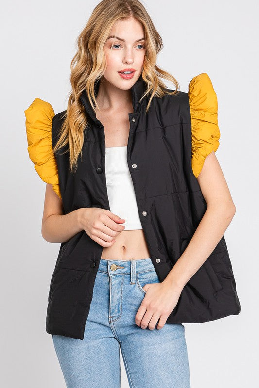 Puffer Ruffle Game Day Vest